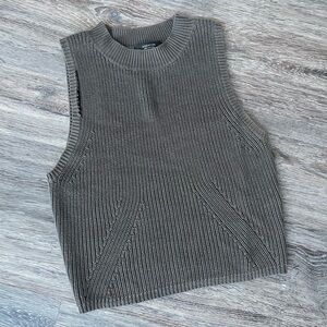 Babaton | Aritzia | Cotton Knit Sleeveless Crop *FLAWED*